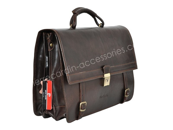 Teczka męska skórzana PIERRE CARDIN 1357 RM02 Czarna
