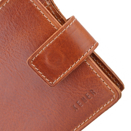 Portfel męski skórzany KEMER 367 Rudy - min. zamówienie 20 / 50 / 100 szt.