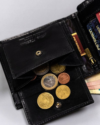 Elegancki portfel meski ze skory naturalnej