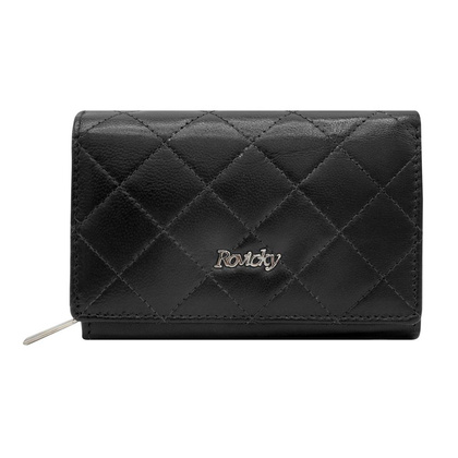 Skórzany portfel damski zamykany na zatrzask