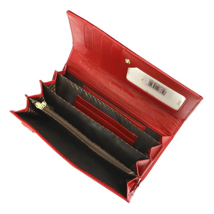 Duży portfel damski, skóra naturalna, RFID