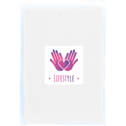 Mayan jednorazowe poncho przeciwdeszczowe z recyklingu z certyfikatem GRS, z pokrowcem do przechowywania