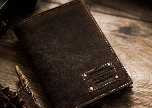 Portfel męski z retro skóry Peterson Brązowy