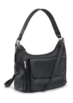 Torebka skórzana na ramię KEMER VOOC EP20 Czarna