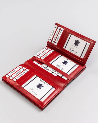 Elegancki portfel damski ze skóry naturalnej