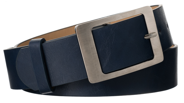 Cavaldi klasyczny pasek damski skórzany granatowy