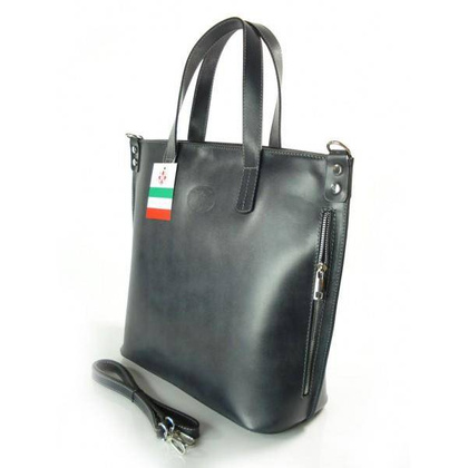 SZARA - GRAFIT WŁOSKA DUŻA TORBA SHOPPER BAG A4 SB546G2 KEMER