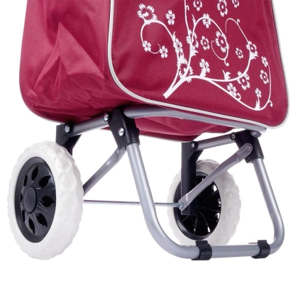 Wózek torba na zakupy na kółkach bordowa 30 l 25 kg