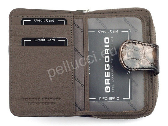 Portfel damski skórzany PELLUCCI FZ-115 Popiel