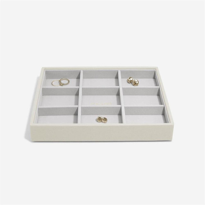 Szkatułka na biżuterię Stackers 9 komorowa classic jasnobeżowa