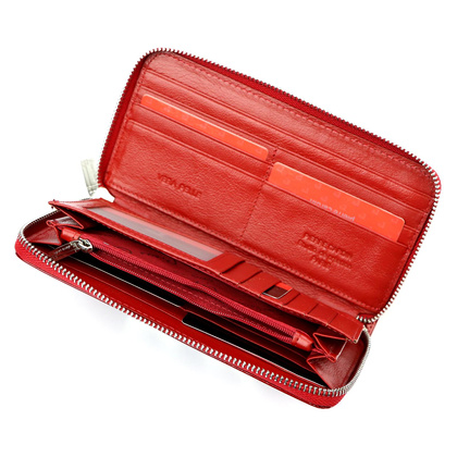 Pierre Cardin Duży skórzany portfel damski