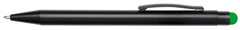 Długopis aluminiowy BLACK BEAUTY, czarny, zielony