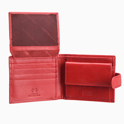 Portfel męski skórzany PUCCINI MURANO MU1953 3E Czerwony