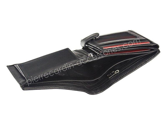 Portfel męski skórzany PIERRE CARDIN TILAK07 325 Czarny / Niebieski