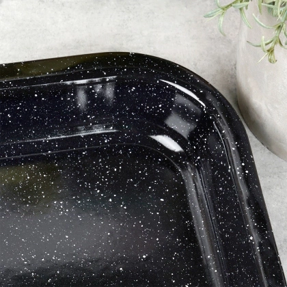 Emaliowana blacha do pieczenia brytfanna do smażenia 42x37x3,5 cm