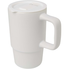 Carter kubek ceramiczny o pojemności 450 ml z plastikową pokrywką