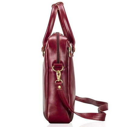 Torba na laptop skórzana damska KEMER SOLIER FL13 RED - min. zamówienie 20 / 50 / 100 szt.