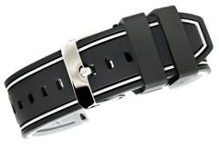 Pasek silikonowy CZARNO-SZARY U14-20-9