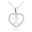 MINET Srebrny naszyjnik litera w sercu „Z” z cyrkoniami