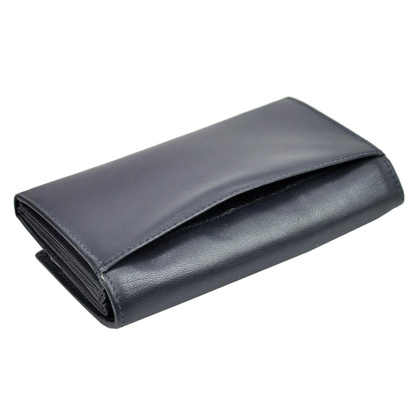 Podłużny portfel damski z bydlęcej skóry naturalnej — Cavaldi