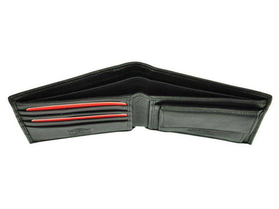 Portfel męski skórzany PIERRE CARDIN SAHARA TILAK15 8824 Czarny / Czerwony