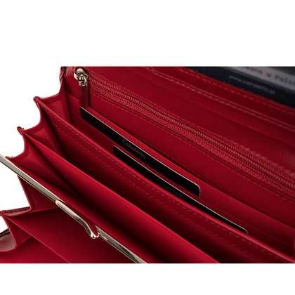 Duży czerwony portfel damski wąż RFID Canaletto PD1602s268