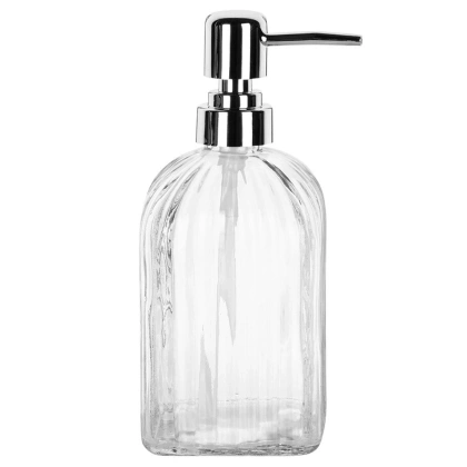 Pojemnik szklany do mydła lub płynu do naczyń dozownik na mydło płyn 550 ml