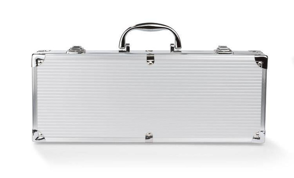 Zestaw do grilla VISS pakowany w walizkę Srebrny