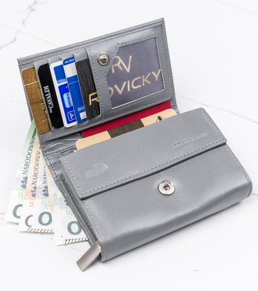 Mały portfel damski skórzany RFID stop Cavaldi® skóra zatrzask