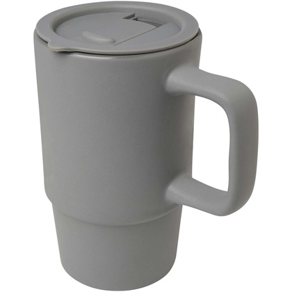 Carter kubek ceramiczny o pojemności 450 ml z plastikową pokrywką