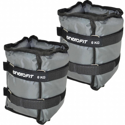 OBCIĄŻENIE NA PRZEGUBY SZARE 12KG (2x6KG) ENERO FIT