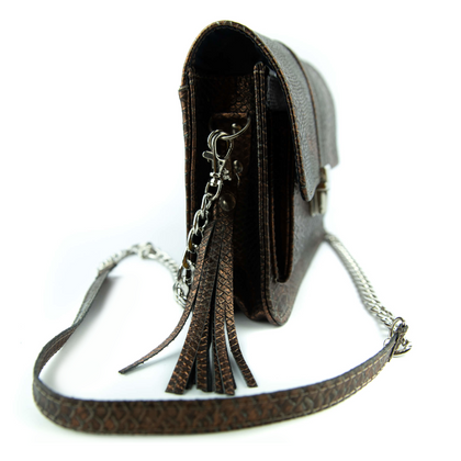 T-06 Torebka z klapką - starzony brąz C KEMER