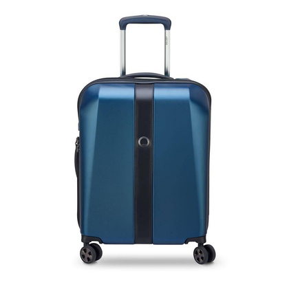 Delsey Promenade Hard mała niebieska walizka kabinowa na kółkach 55 cm