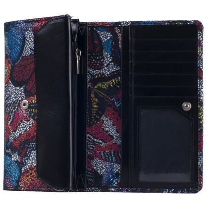 Portfel damski skórzany KEMER 008D Multikolor - min. zamówienie 20 / 50 / 100 szt.