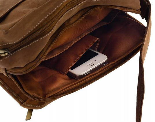 Skórzana męska listonoszka na ramię