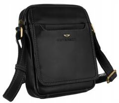 Skorzana listonoszka meska na ramie