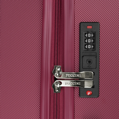 Duża walizka PUCCINI SAN DIEGO ABS025A 3B Bordowa
