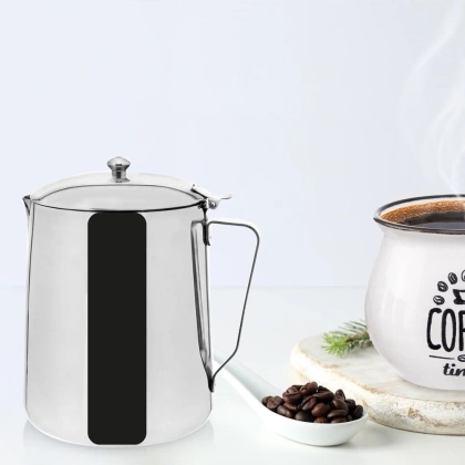 Dzbanek stalowy na mleko z pokrywką 0,7 l dzbanuszek mlecznik