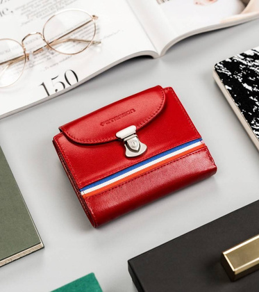 Skórzany portfel damski z systemem rfid