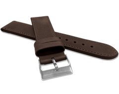 LAVVU Ciemnobrązowy szyty pasek SPORT z luksusowej skóry Top Grain - 26
