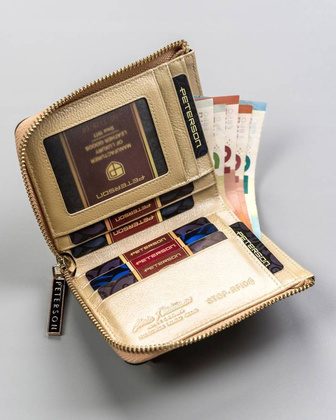 Skórzany portfel damski na zamek