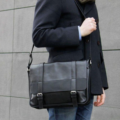 Torba męska na ramię KEMER SOLIER S30 Czarna - min. zamówienie 20 / 50 / 100 szt.