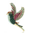 Broszka ozdobna - kolorowy ptak, cyrkonie BZ222
