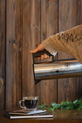 Termos z wkładem szklanym 1L CORTO stalowy 231628