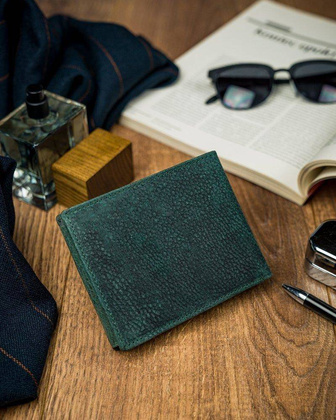 Piękny kolorowy portfel męski skórzany