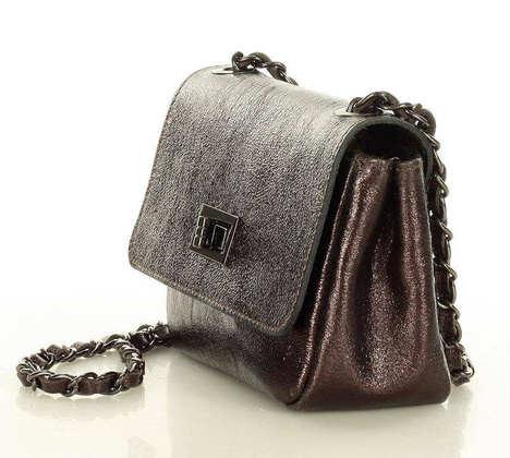 Torebka wizytowa listonoszka skóra MAZZINI - Sevilla metaliczny brąz caffe - min. zamówienie 20 / 50 / 100 szt.