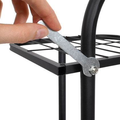 Kwietnik 8-poziomowy na doniczki metalowy czarny 153 cm