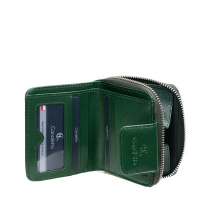 Skórzany portfel damski Canaletto z naturalnej skóry licowej - elegancki i wszechstronny PD1023s31GR RFID