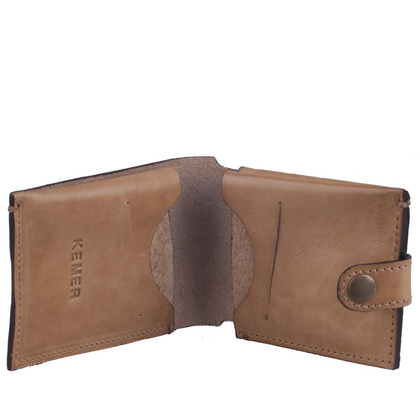 Portfel męski skórzany KEMER KGKM Beżowy - min. zamówienie 20 / 50 / 100 szt.