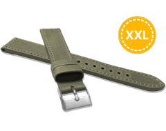 LAVVU XXL Szyty oliwkowy pasek SPORT z luksusowej skóry Top Grain - 20 XXL